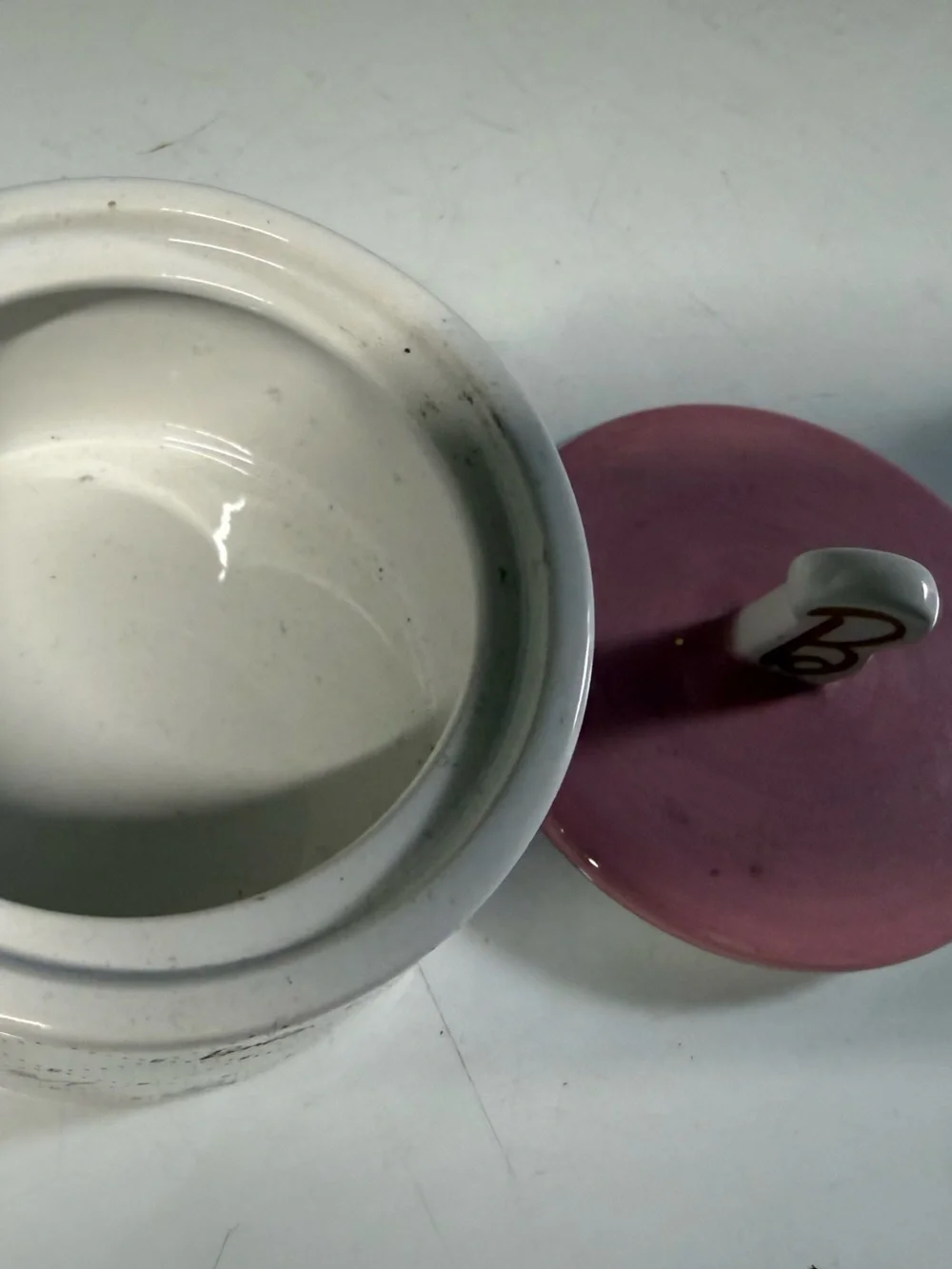 Barbie Pink and Gold Ceramic Vanity Jar